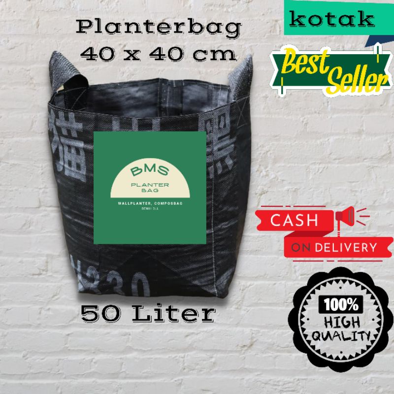 Planter bag 50 liter hitam pot buah buahan polybag tanaman