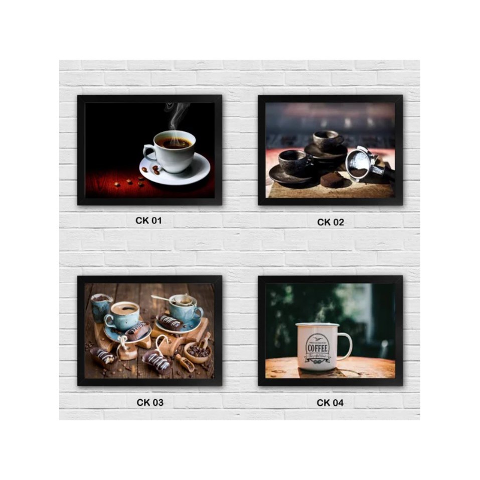 Jual Hiasan Dinding Bingkai Kayu Poster Art Dekorasi Rumah COFFE GAMBAR