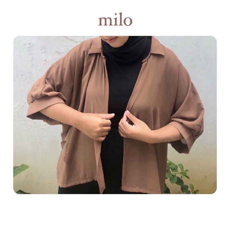 basic outer Atasan - bahan ceruty