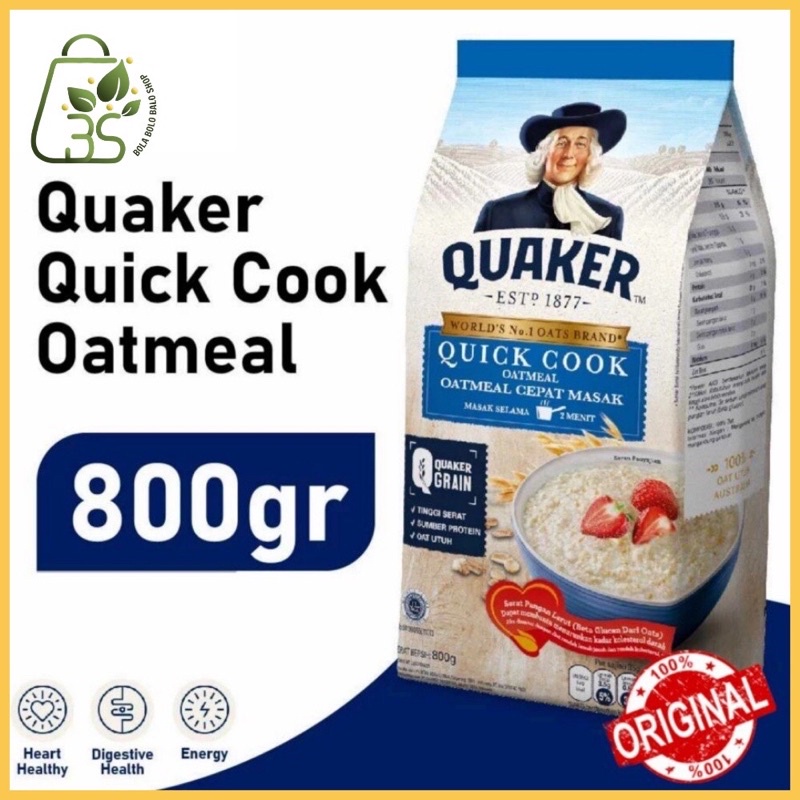 

Quaker Quick Cook Oatmeal 800 gram - Biru