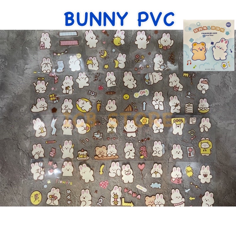 1 Lembar Stiker Aesthetic Tumblr Hp / Stiker Lucu Telado-BUNNY PVC