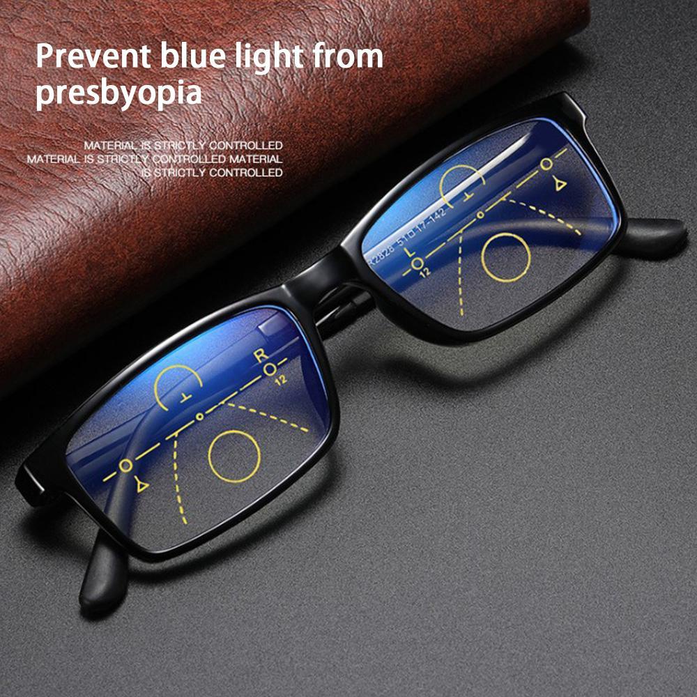 SUYO Kacamata Baca Anti blue Light Pria Wanita Fashion Anti-UV Anti-blue Rays Multifocal Bifocal Eyeglasses