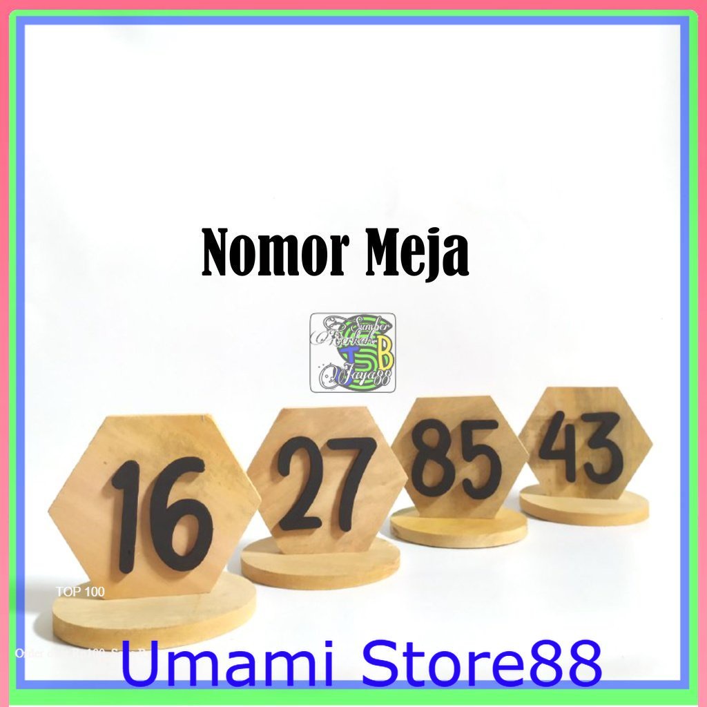 Nomer Meja Makan, Nomer Meja Restoran, Nomor Meja Kayu Nomor Meja unik Lasercut Plakat nomer meja ur