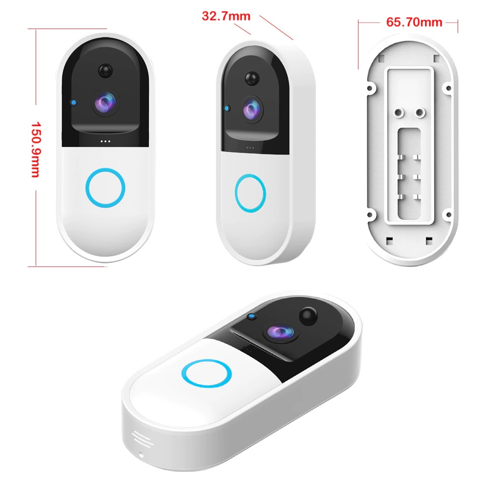 B50 Intelligent Smart Home WiFi Video Doorbell 720P - Bel Pintu Pintar