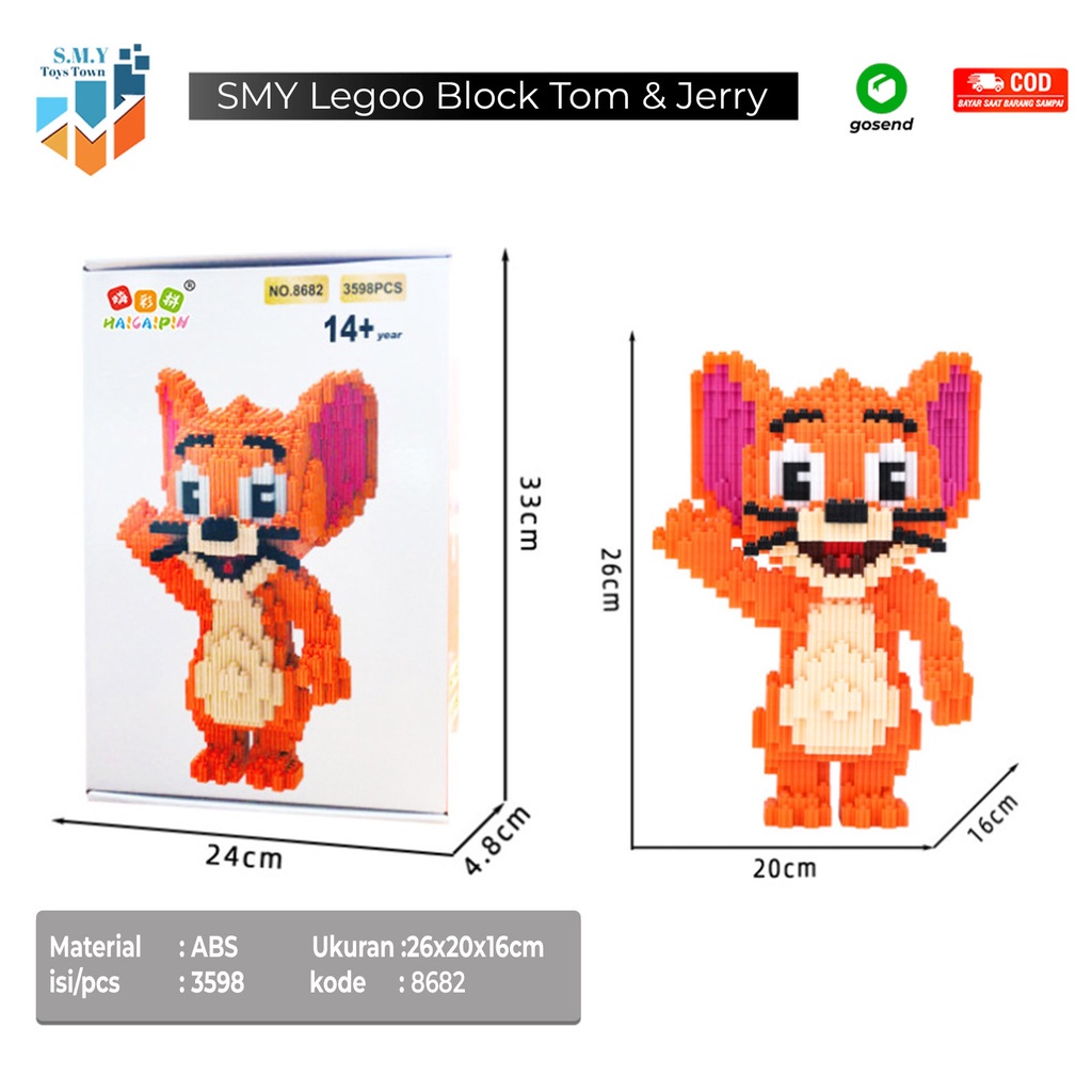 SMY  Nano Block Tom &amp; Jerry 8682-83 - Bricks Education  Nano Block / Mainan Balok 3D