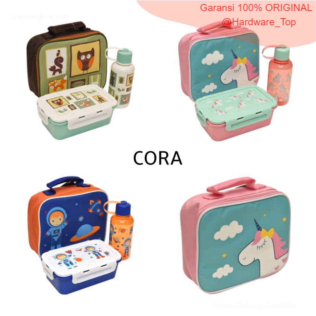 INFORMA Appetite CPM Set Tempat Makan SPACE GREEN Unicorn Lunch Box Anak Kotak Makan