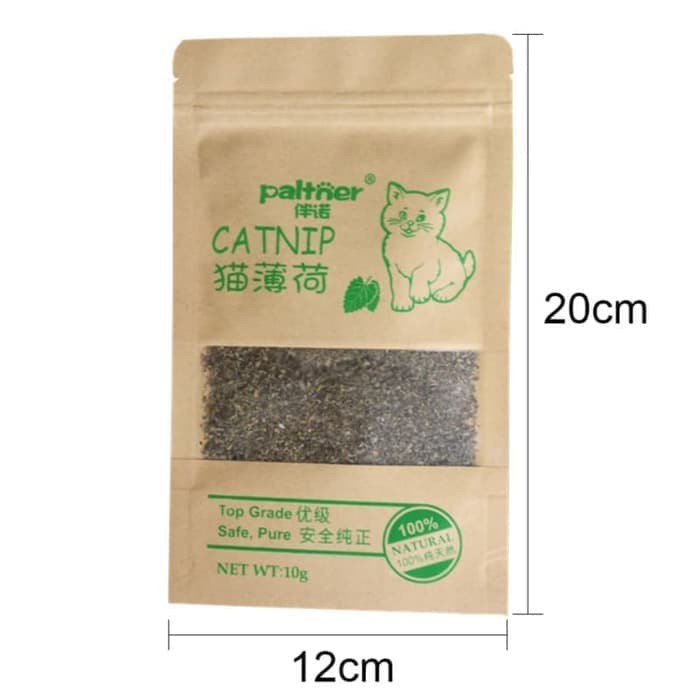 Catnip Catmint Serbuk Natural Organic Premium Quality 10g Murah Kucing 10 gram Cat Nip Mint Kitten