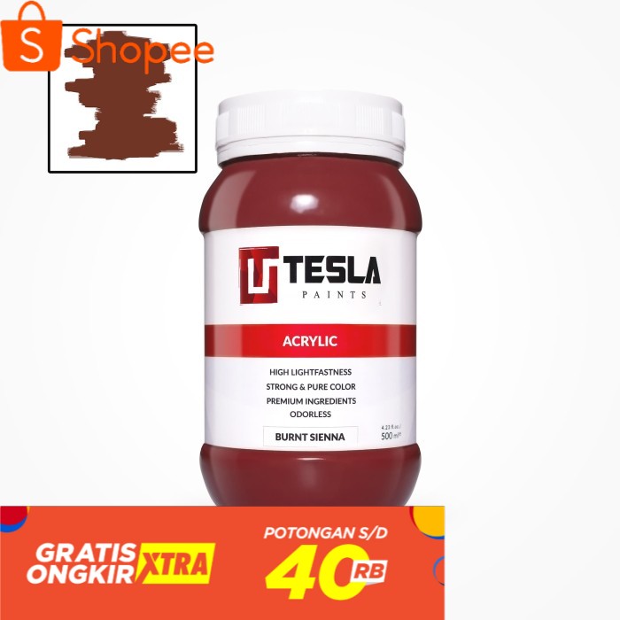 

Tesla Acrylic 500 ml Burnt Sienna