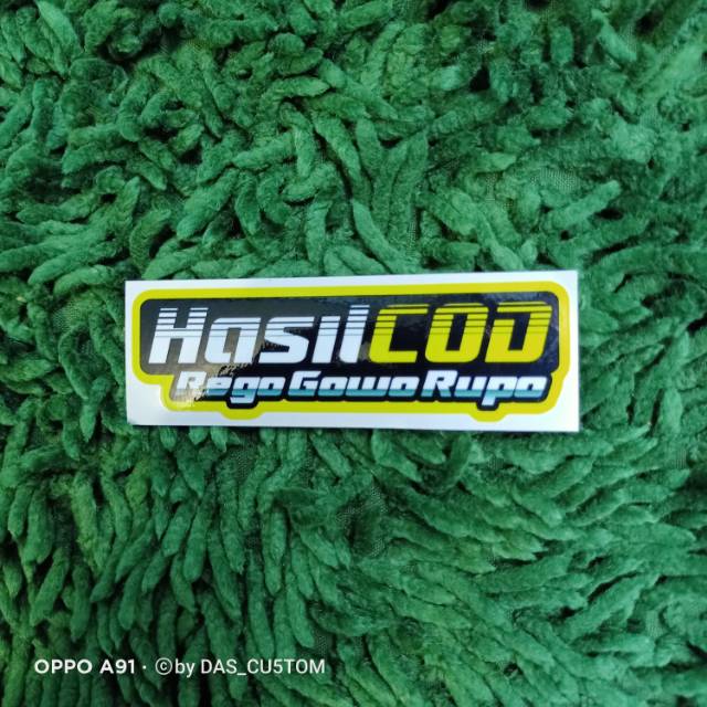 Sticker printing HASIL COD REGO GOWO RUPO minim pembelian 20rb boleh campur