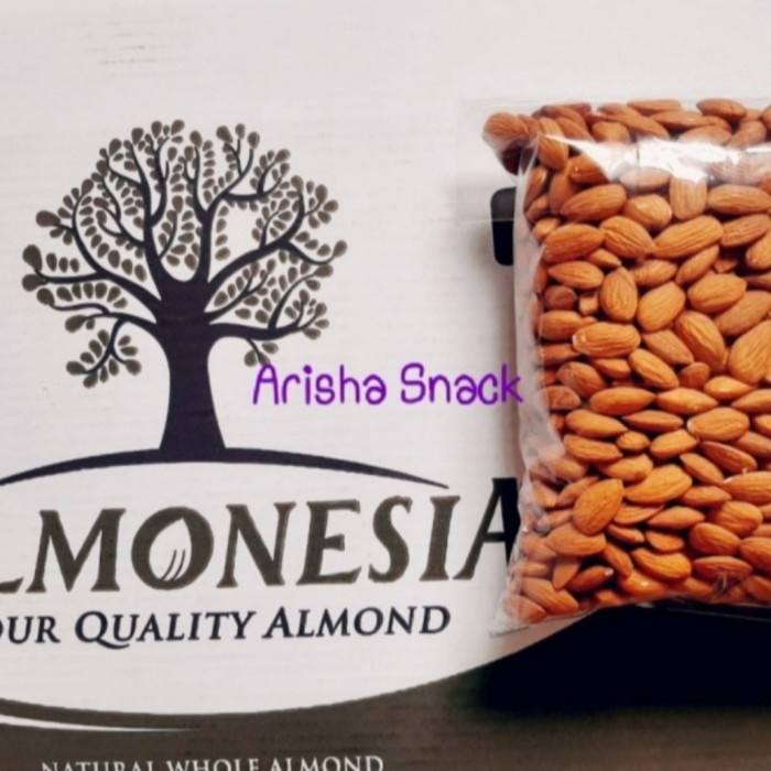 

✨COD✨ Kacang Almond panggang kupas tanpa garam Blue diamond roasted 1KG