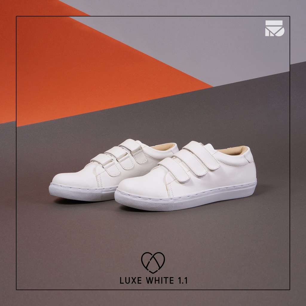 Luxe White | 36-40 | Sepatu Sneakers Putih Casual Jalan Simpel Wanita Cewek Women Footwear | FORIND x Tragen Fav