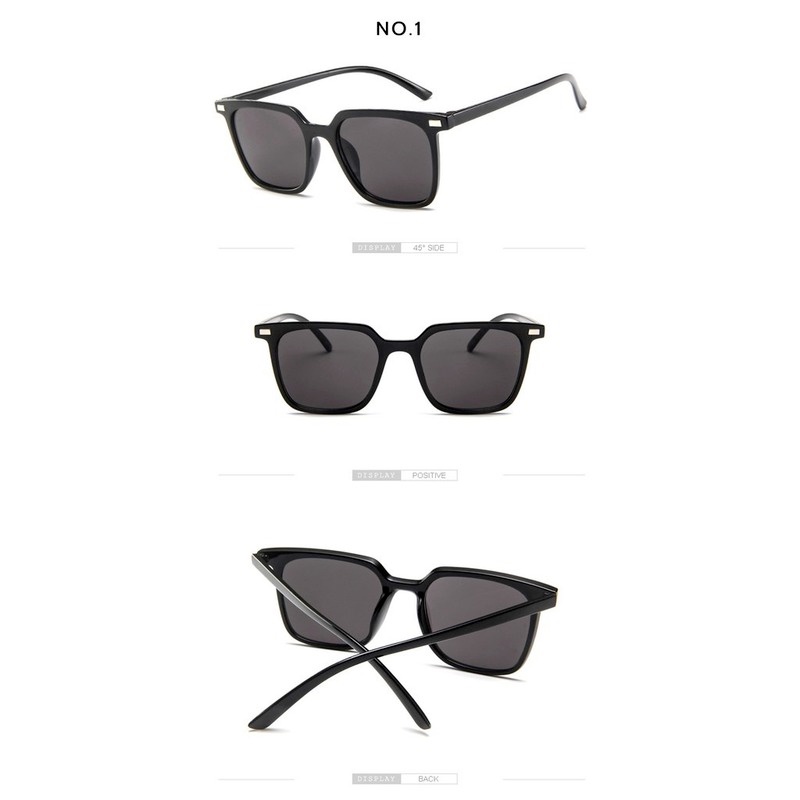 (YUZHU) Bayar di Tempat Korean Design Retro Square Candy Color Kacamata Hitam Wanita/Pria Small Sunglasses