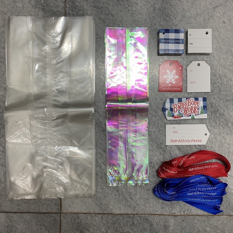 

BATH & BODY WORKS Tali Pita Kartu Ucapan Packaging Ribbon Greetings Card Plastik Hologram