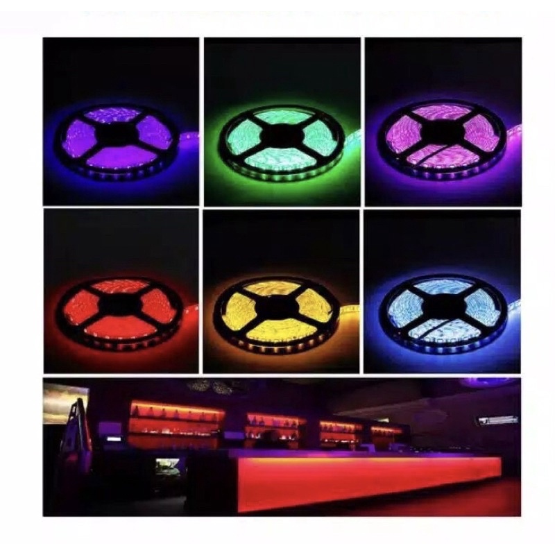 Lampu Selang LED Stripe 5050 RGB 5 Meter / Lampu LED Stripe RGB Warna Warni Set Adaptor Remote / Lampu Outdoor and Indoor Plafon / Lampu Hias Kamar / Lampu Dekorasi Rumah / Lampu Aesthetic