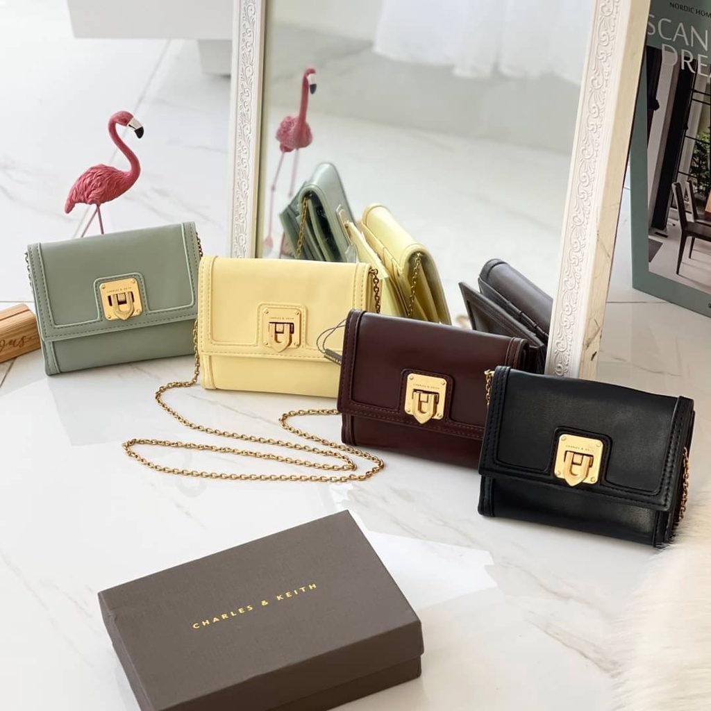 CNK Chain Short Buckle Wallet Fashion Import Wanita (C1299)