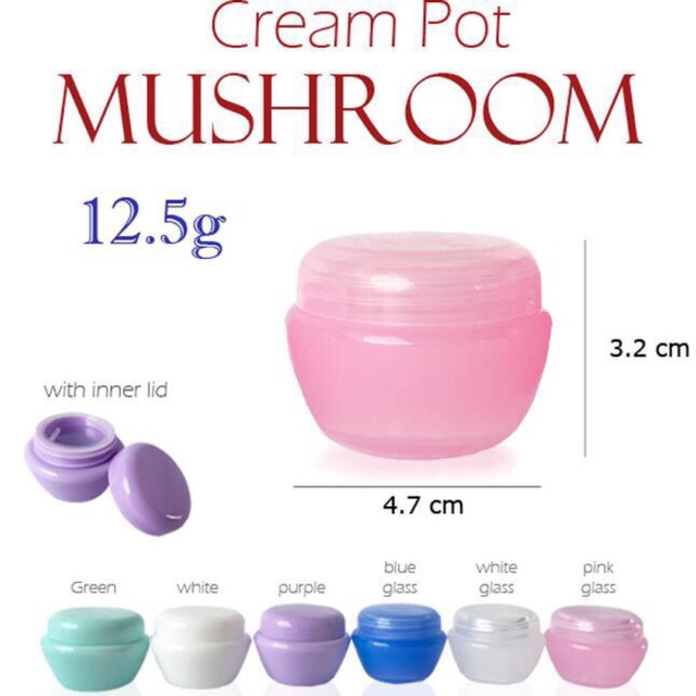 10gr Pot/jar cream foundation/share in jar bentuk Mushroom M12