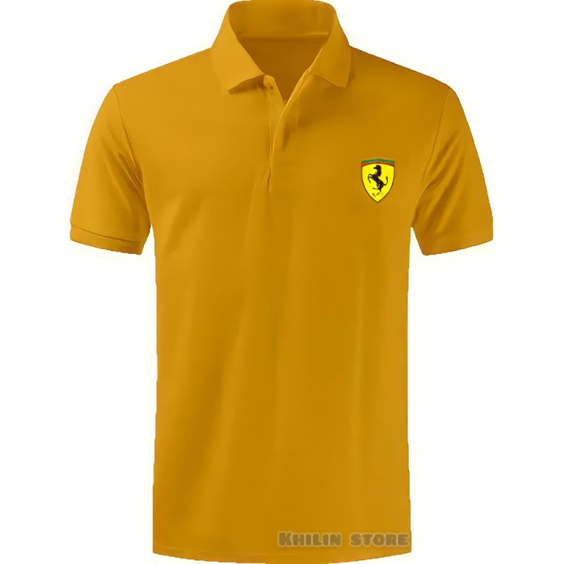 Kaos pria Kerah Kaos POLO FERRARI baju pria kerah lengan pendek FERRARI kaos Kerah distro