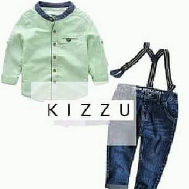 3in1 kz stelan greeny suspender jeans sz 100-150