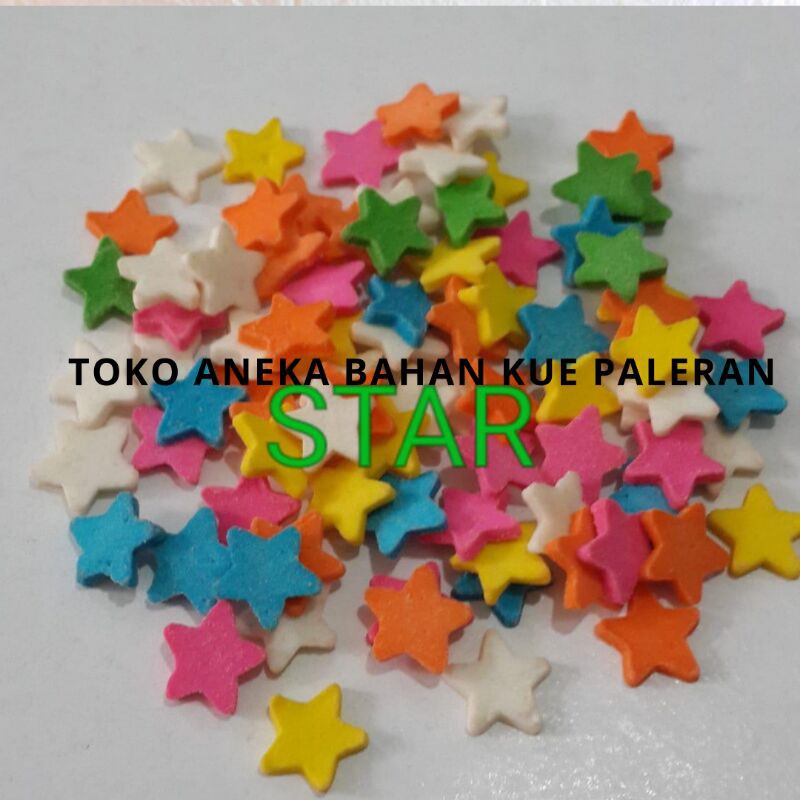 

gumpaste STAR & LOVE / springkle kue /REPACK 10GRAM
