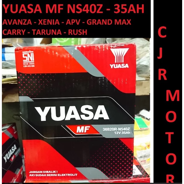 YUASA NS40Z - 12V - 35Ah - Garansi 6 Bln Tipe aki MF / Kering / Full Sealed Standar Jepang Aki Mobil