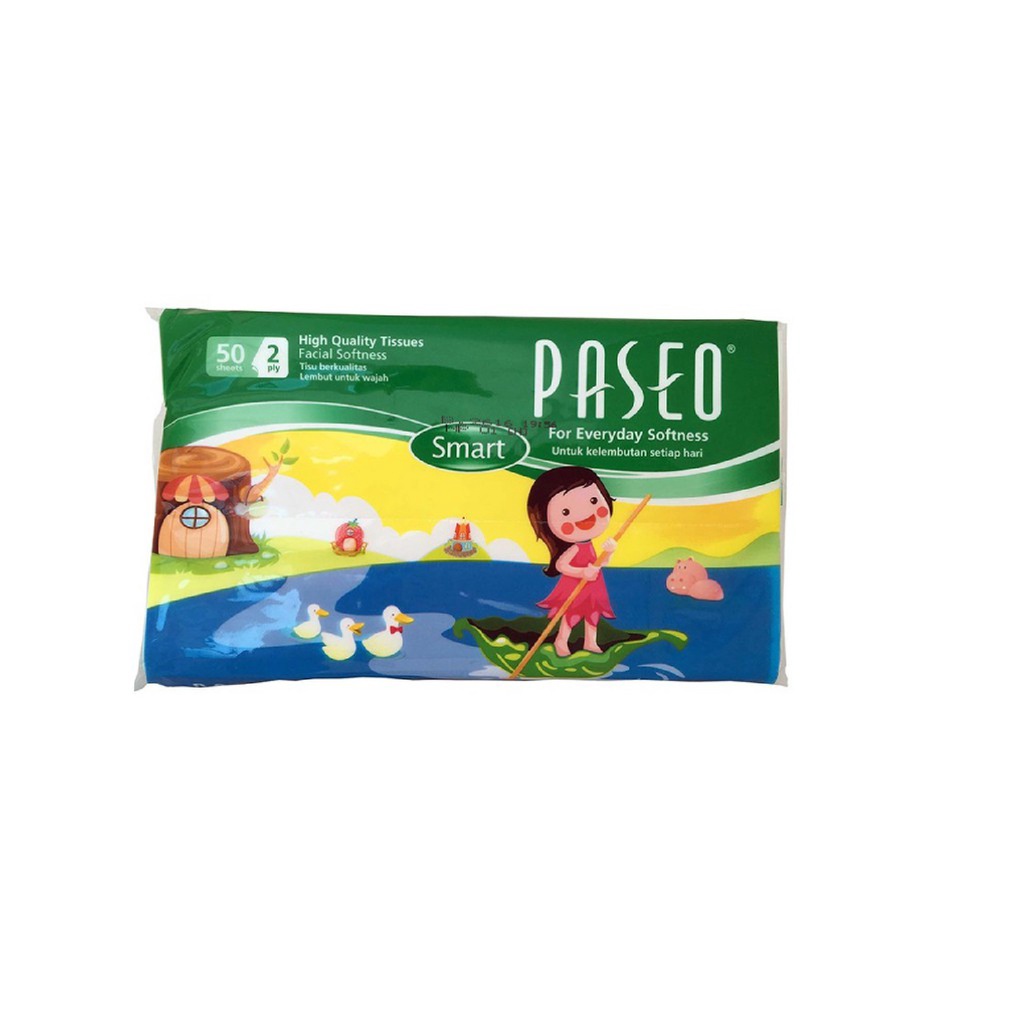 Tissue Paseo Smart Travel 50 Sheet 2 Ply / Tisu Paseo Travel isi 50 Lembar 2 Lapis / Tisu Travel / T