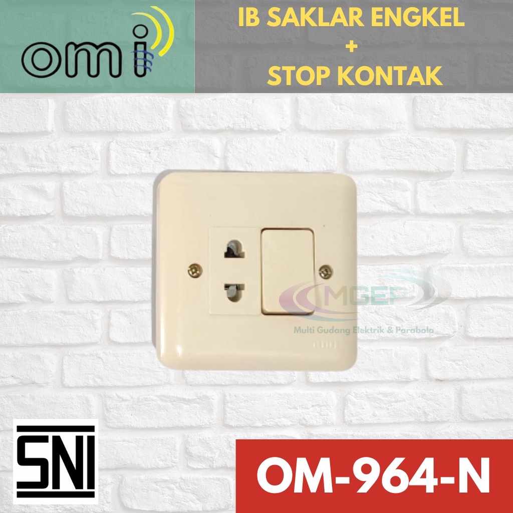 OMI Saklar Stop kontak Tanam Inbow IB SNI Original Super Murah OM 964N