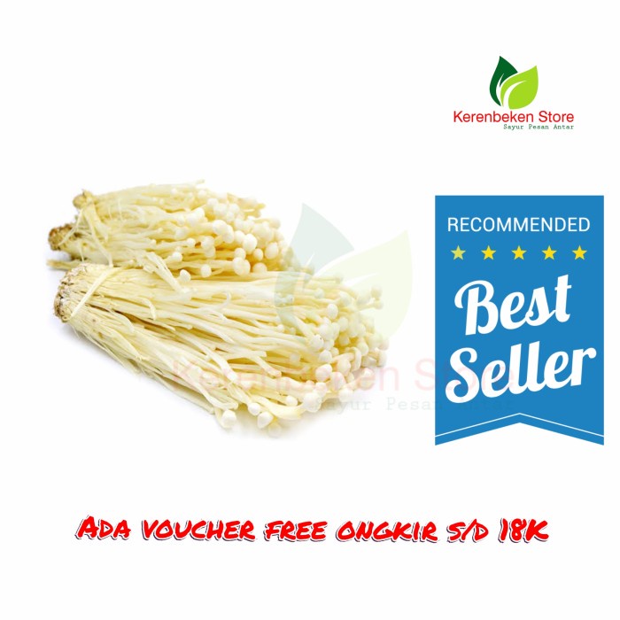 Jual Jamur Enoki Enoki Mushroom Per 100gr Shopee Indonesia