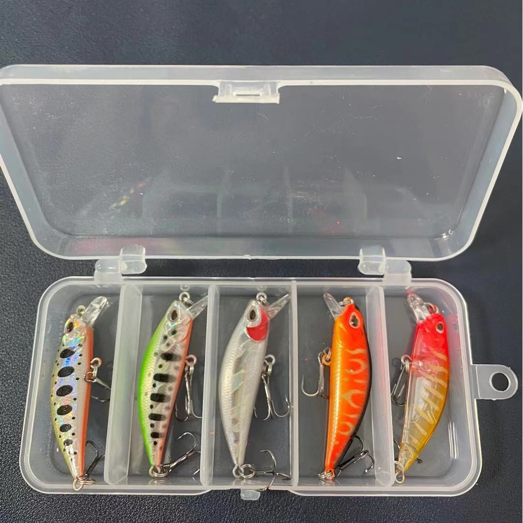 HENGJIA 5PCS/Box Fishing lures 58mm 5.4g Sinking Minnow lure Artificial Hard Baits Fishing Tackle