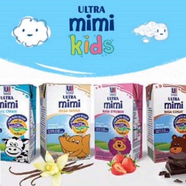 

SUSU ULTRA MIMI KIDS ALL VARIAN FULL CREAM COKLAT STRAWBERRY / SUSU UHT ANAK MIMI KID KIDS BANDUNG / SUSU ULTRA MIMI KIDS 1pcs SATUAN ECERAN