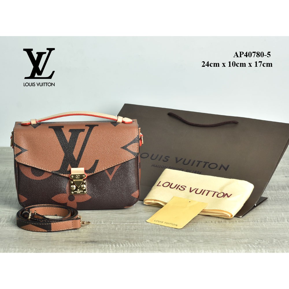 Tas LV Pochette Metis Canvas Monogram Giant COKLAT APRICOT