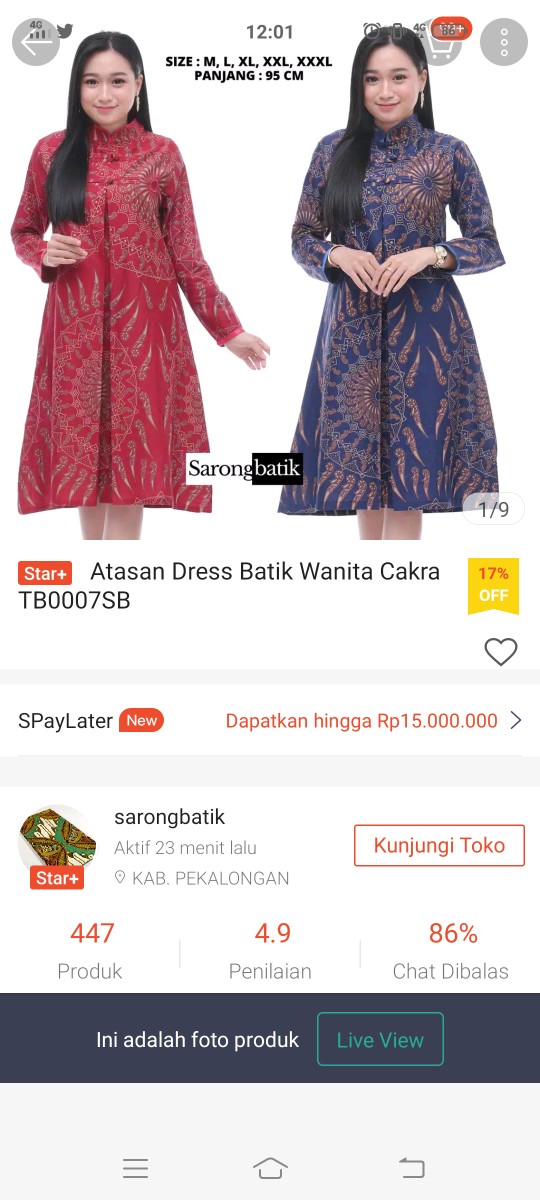 Atasan Dress Batik Wanita Setaman Dsc05820