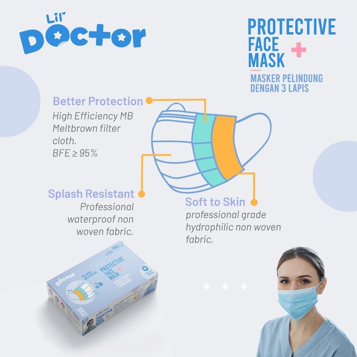 Lil' Doctor - Protective Face Mask 3ply (10pcs)