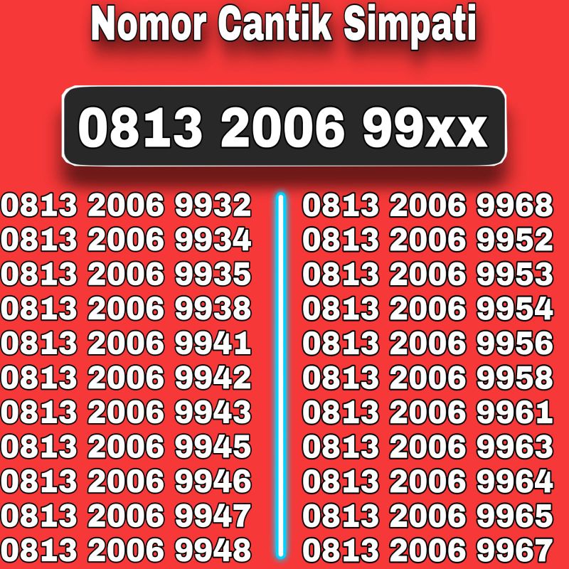 NOMOR CANTIK SIMPATI 4G SERI TAHUN 2006 HOKI TRIPLE 999 MURAH