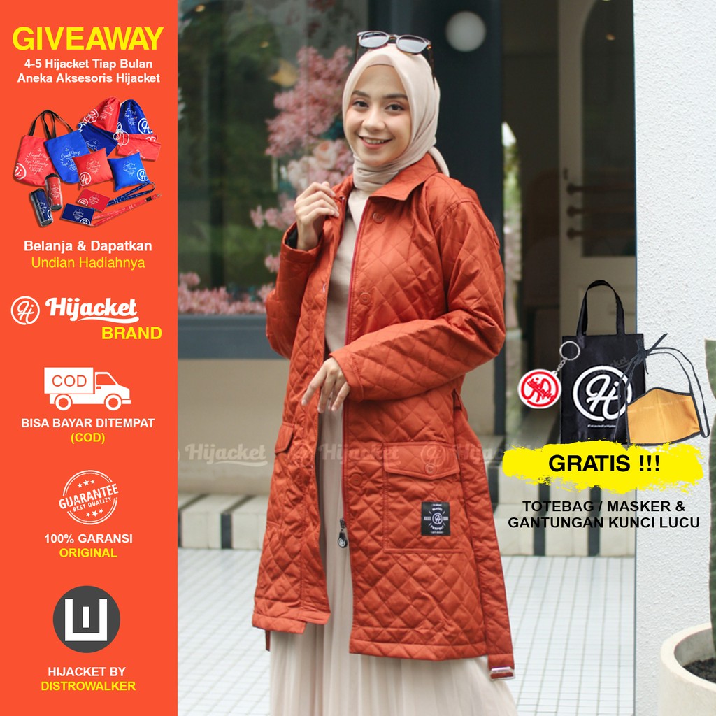 ✅ BELI 1 GRATIS 1 HIJACKET, TOTEBAG / MASKER & GANTUNGAN KUNCI ✅ HIJACKET AGNEZIA ORIGINAL