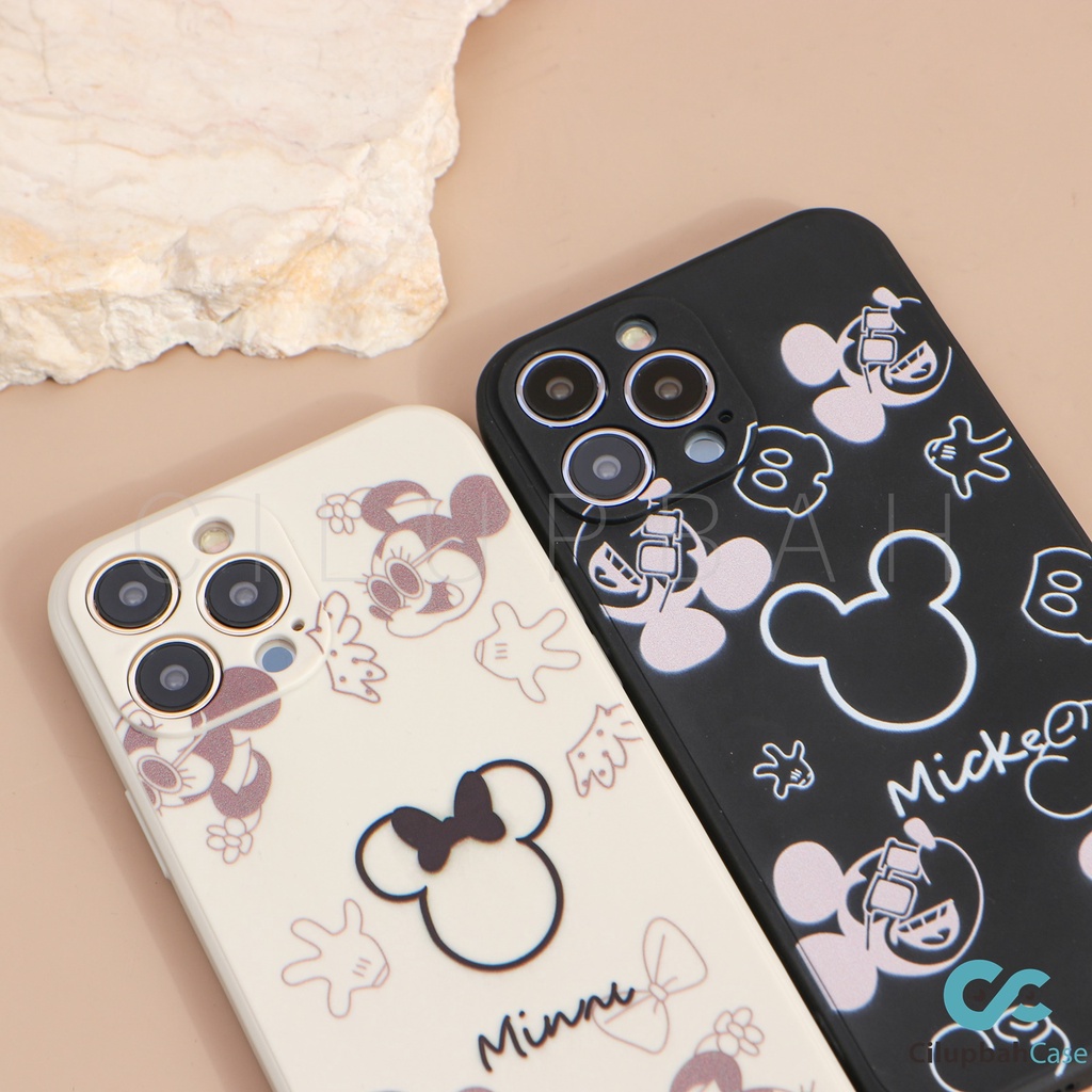 Casing Oppo Reno Vivo A71 A33 A53 A5 A9 A31 A52 Reno 4F Y91 Y93 Y95 Y12 Y15 Y17 Y30 Y20 Y91C - Soft Case Edge Miki Mini Cartoon Full Lens Cover