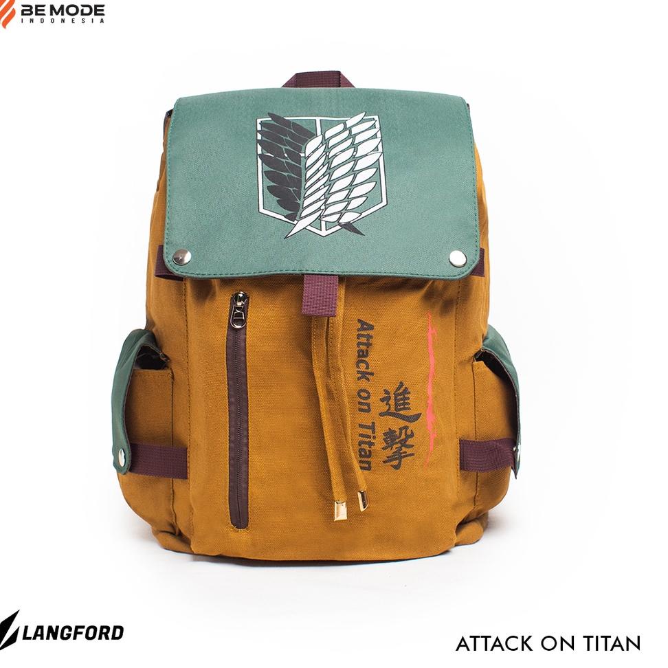 mu✵Laris Tas Ransel Pria Tas Punggung Tas Laptop Attack On Titan Tas Anime AOT Singeki no Kyojin Ran