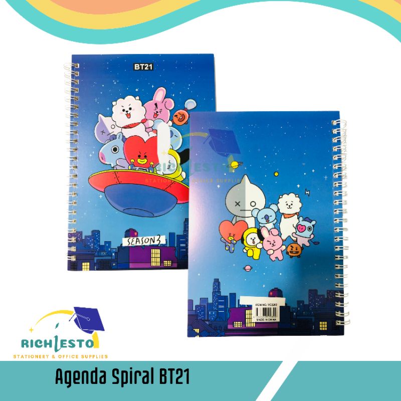 Buku Notes Notebook Kpop Bt21Notes A5 Spiral/Diary Spiral