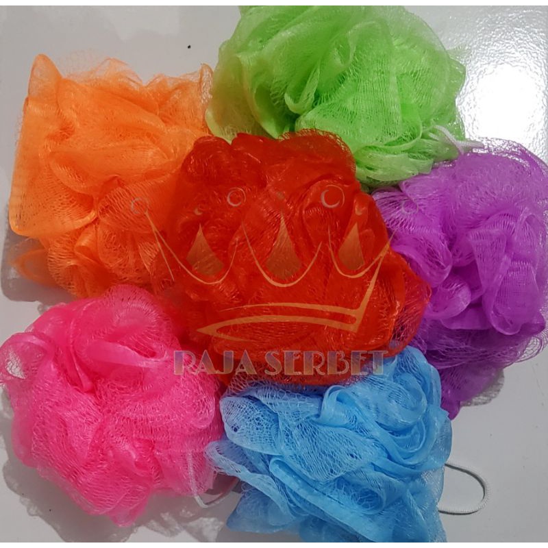 Spons Mandi Tebal - Shower Puff Bath Sponge - Warna Random