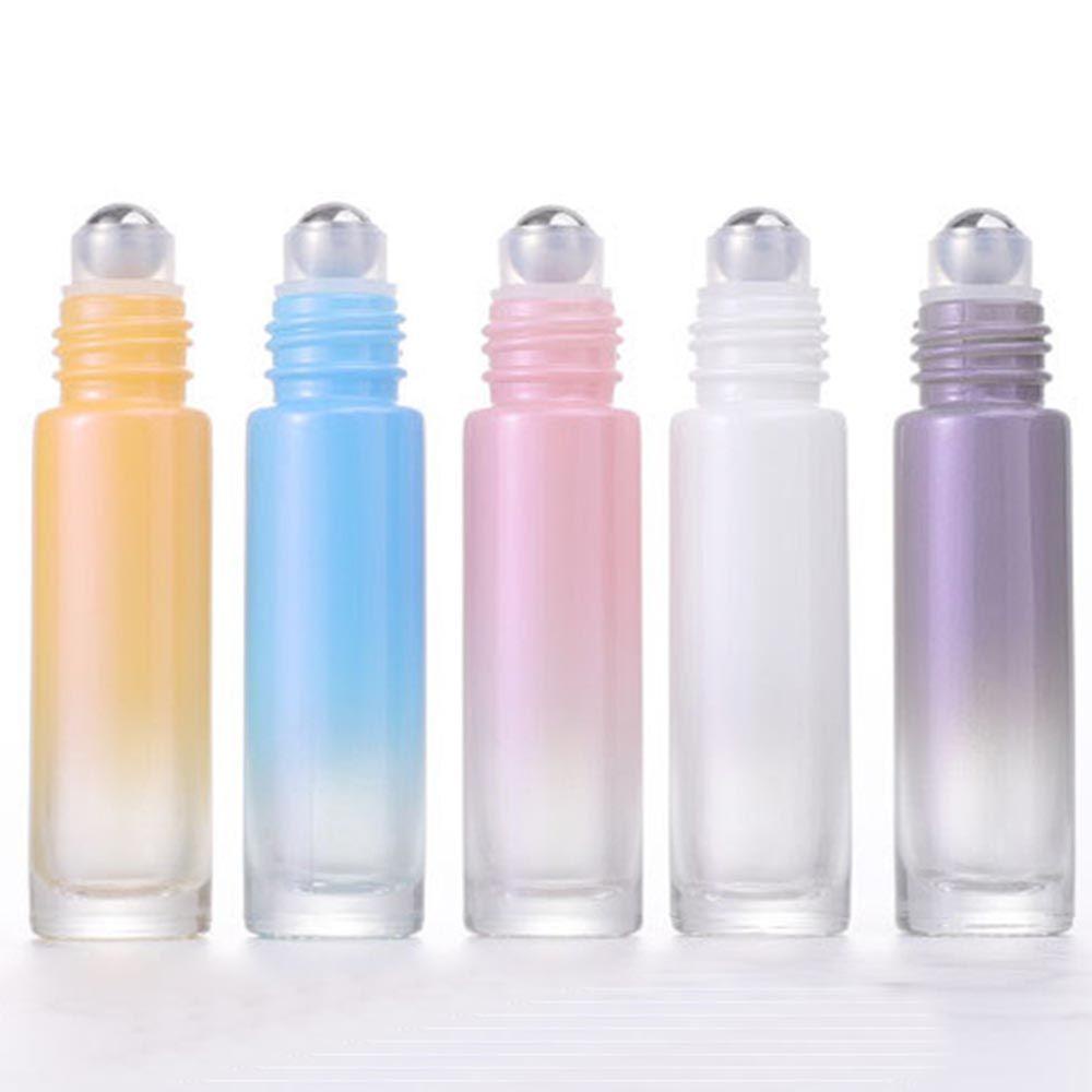 [Elegan] Rolling Glass Bottles 1pc Gradient color Sample Bottle Travel outfit Roller Ball Massager Wadah Kosong