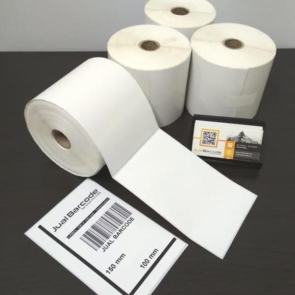 

((BISA COD)) (LEBIH TEBAL) KERTAS THERMAL LABEL 100x150 Isi 250pc Paper Roll Printer Praktis