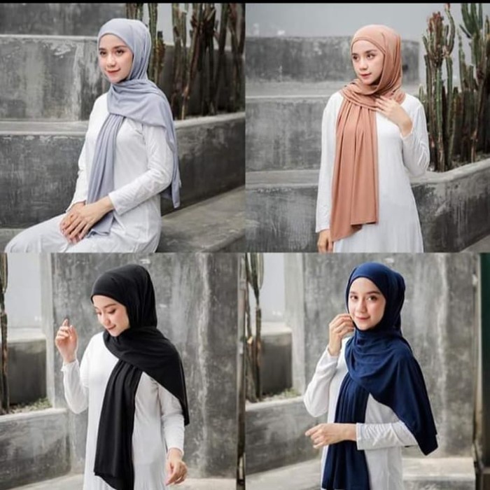 PASHMINA- HIJAB PASHMINA INSTAN + PLUS INNER/CIPUT - HITAM -PASHMINA.