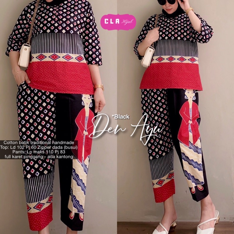 set batik MBOK SITI DEN AYU  simbok arisan MBOK JAMU lurik by clahijab Baju Busana Fashion Wanita Dr