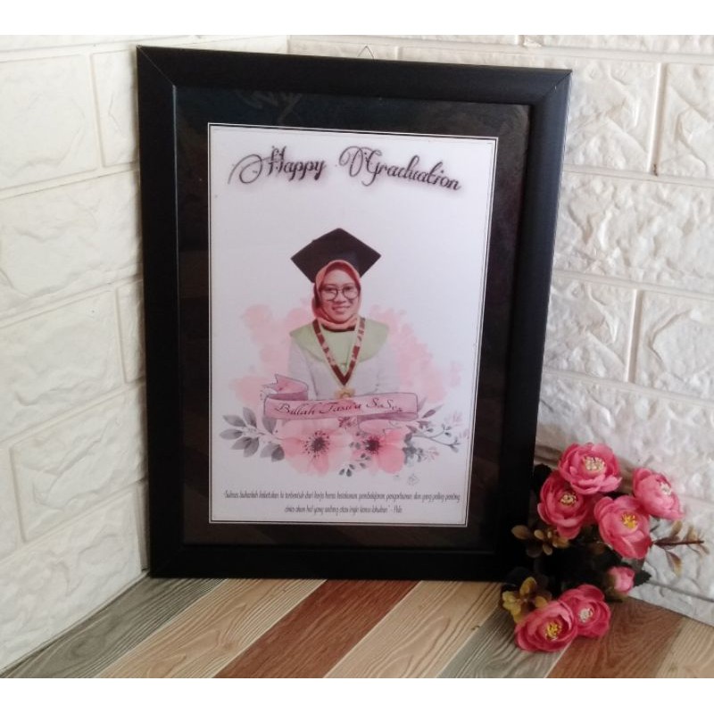 kado wisuda vektor + frame