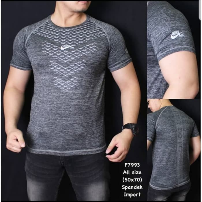 Kaos Dryfit Musclefit Nike Spandek Totone Pria Gym Fitness Training