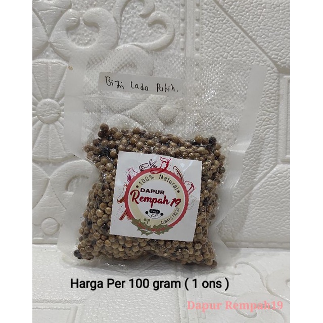

Lada Putih Biji ( 100 gram ) High Quality KD03