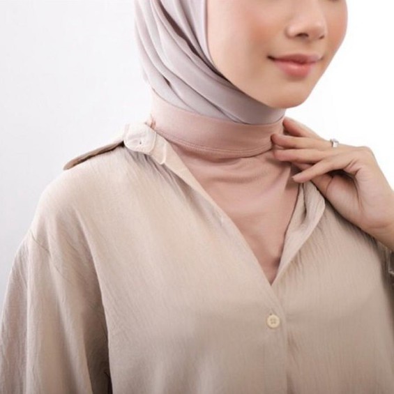 (BISA COD) Manset Leher Hijab Dalaman baju spandek kaos / Iner Baju