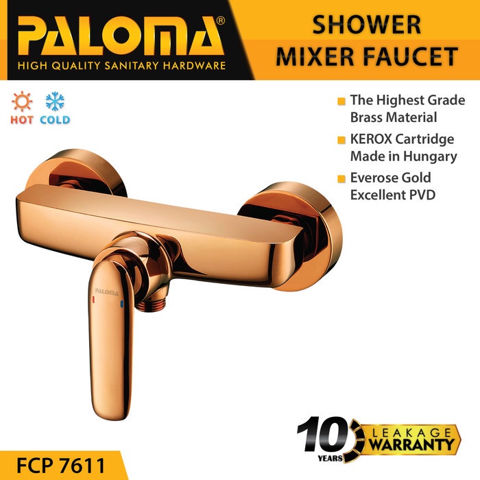 PALOMA FCP 7611 Keran Mixer Shower Panas Dingin Kran Air ROSE GOLD