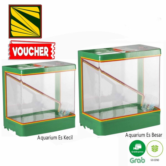 Aquarium Es Kelapa Acrylic Es Buah + Gayung / Kotak Akrilik Es Buah