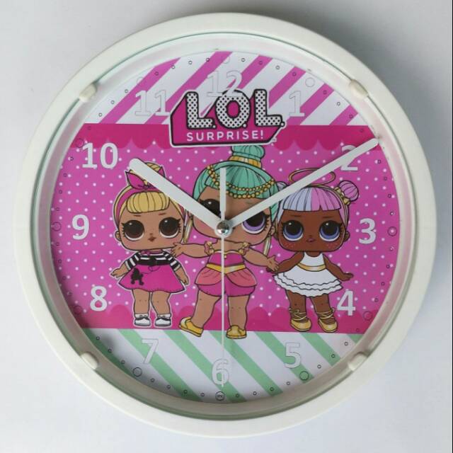 Jam Dinding / Jam Meja LOL Diameter 20 cm Kado Anak Cewe Suvenir Ultah
