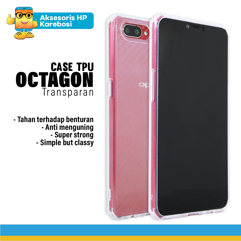 Case Octagon Transparan Casing Handphone Bening untuk Samsung - Samsung A02s